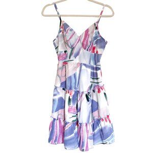 Ecowish Mini Dress Womens Size Small Colorful Pink Purple Green